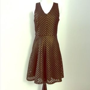 Black and gold dress